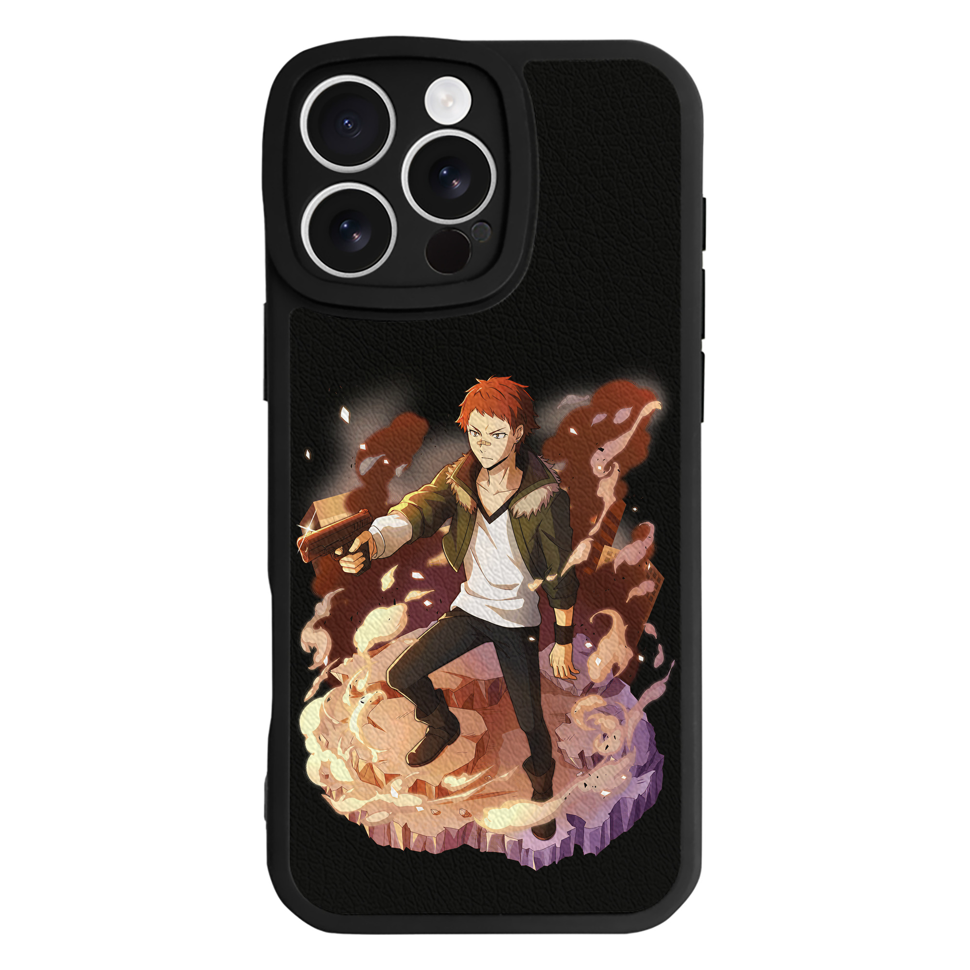 （画像用） 文豪ストレイドッグス Bungo Stray Dogs 【iPhone 16シリーズ対応】シリコンスマホケース（レザー調） 材質：シリコン